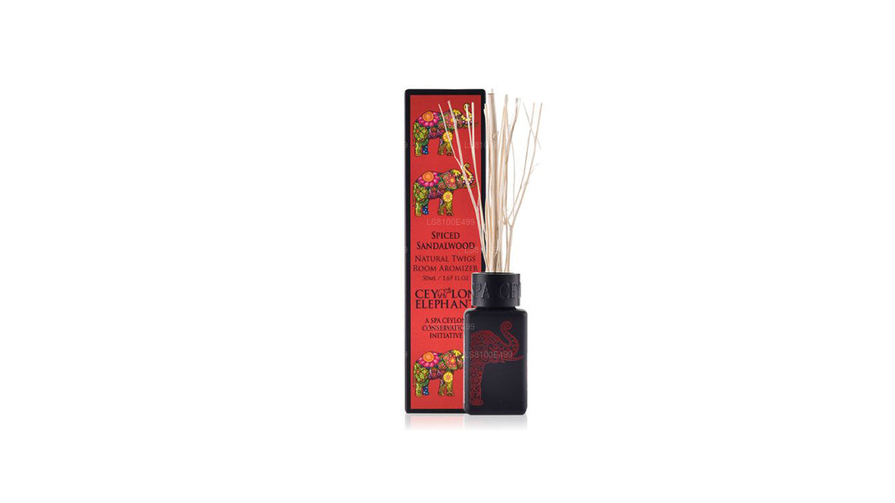 Spa Seylan Seylan Fil Baharatlı Sandal Ağacı Doğal Dal Odası Aromizer (50ml)