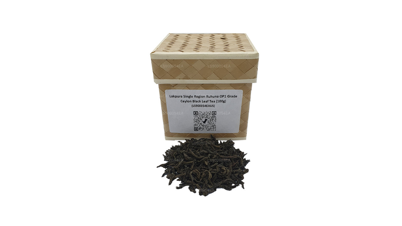 Lakpura Tek Bölge Ruhuna OP1 Sınıfı Seylan Siyah Yaprak Çayı (100g)
