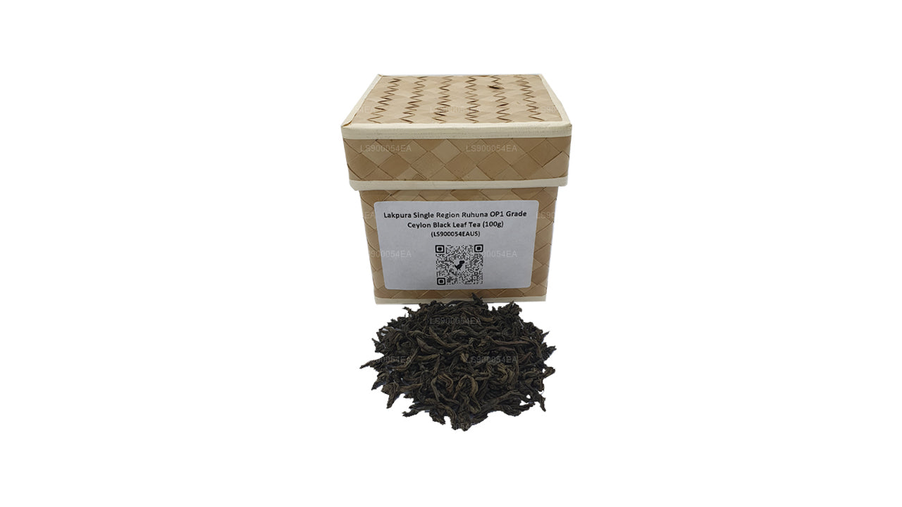Lakpura Tek Bölge Ruhuna OP1 Sınıfı Seylan Siyah Yaprak Çayı (100g)