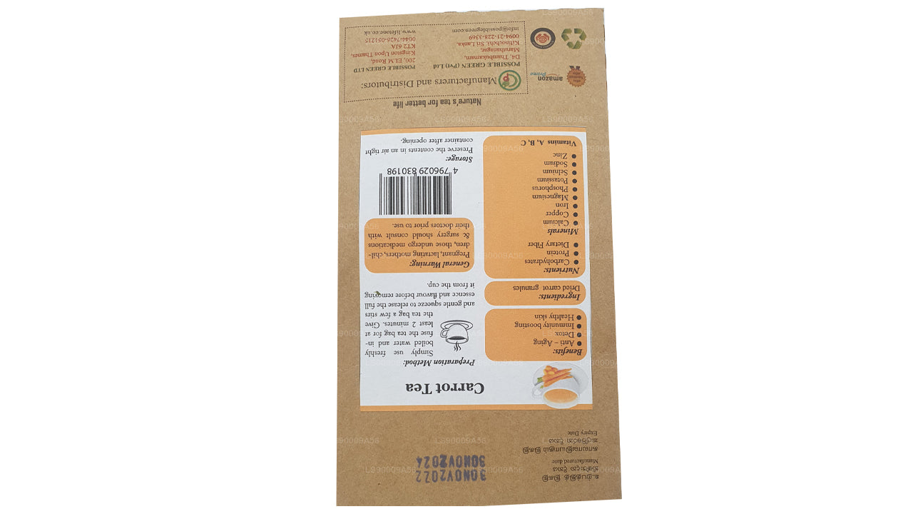 Saf Doğal Havuç Çayı (40g)