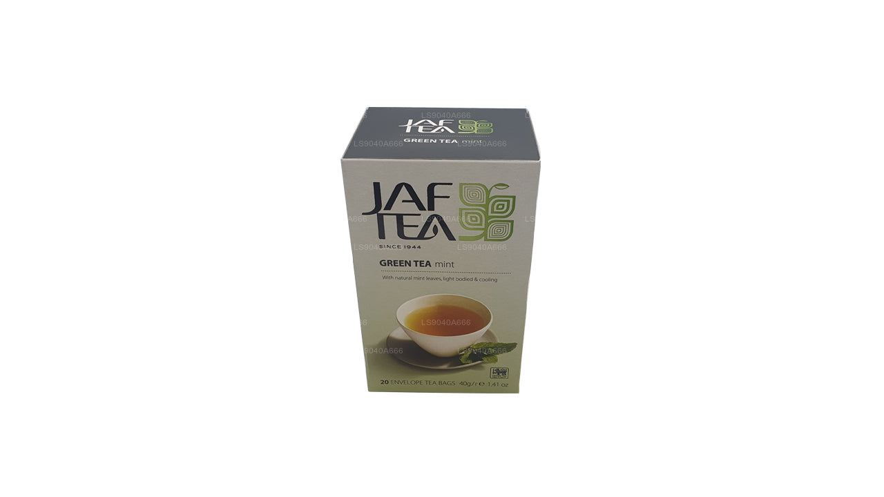 Jaf Çay Saf Yeşil Koleksiyon Yeşil Çay Nane Folyo Zarflı Çay Poşetleri (40g)
