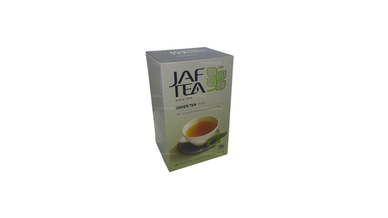 Jaf Çay Saf Yeşil Koleksiyon Yeşil Çay Nane Folyo Zarflı Çay Poşetleri (40g)