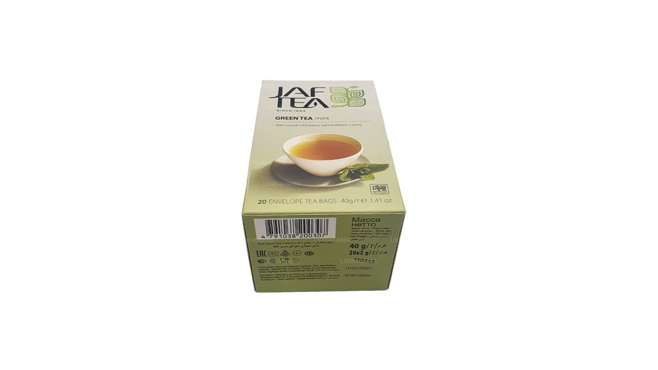 Jaf Çay Saf Yeşil Koleksiyon Yeşil Çay Nane Folyo Zarflı Çay Poşetleri (40g)