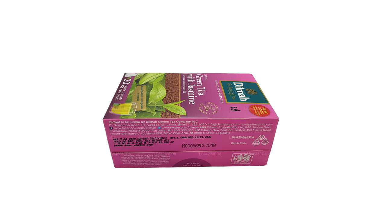 Dilmah Seylan Yaseminli Yeşil Çay (40g) 20 Çay Poşeti