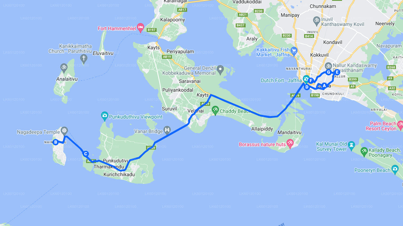 Jaffna'dan Jaffna Şehir Turu ve Nagadeepa Adası