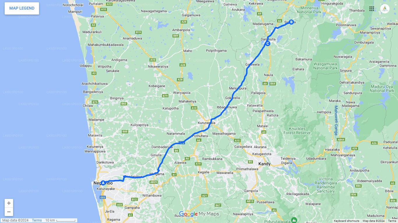 Negombo'dan Sigiriya ve Dambulla