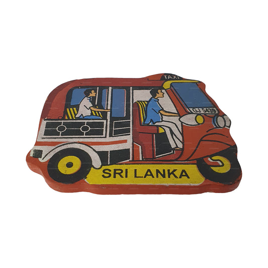 Sri Lanka Kırmızı Tuk Tuk Buzdolabı Mıknatısı