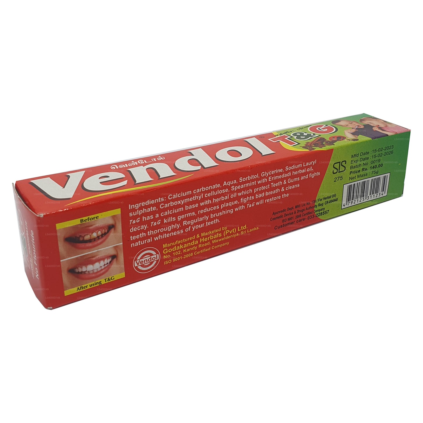 Vendol T ve G Diş Haste (135g)
