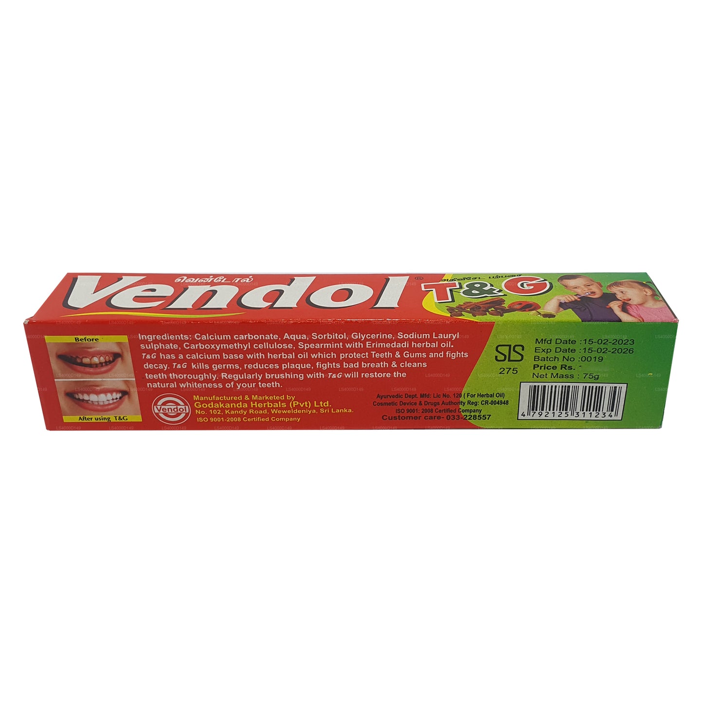 Vendol T ve G Diş Haste (135g)