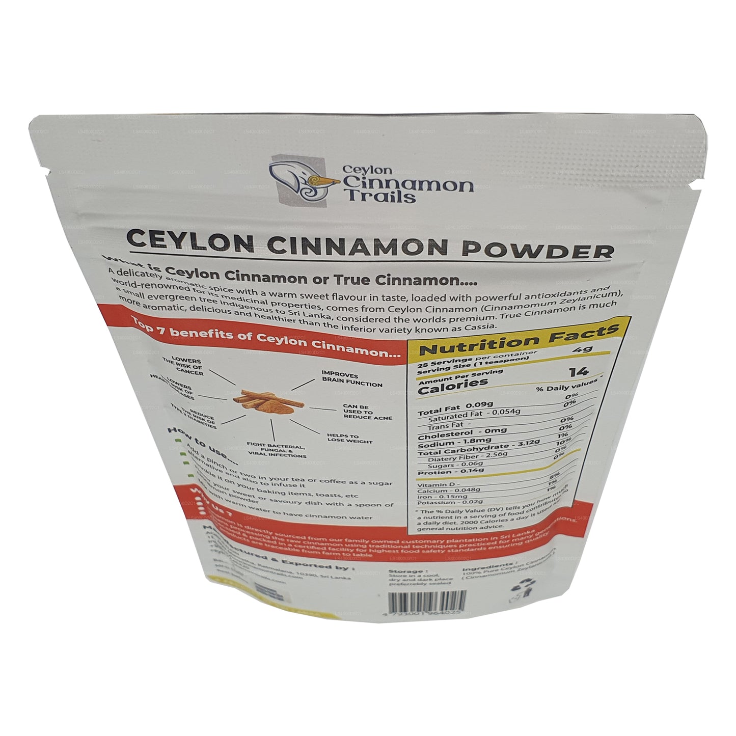 Seylan Tarçın Yolları Tarçın Tozu (100g)