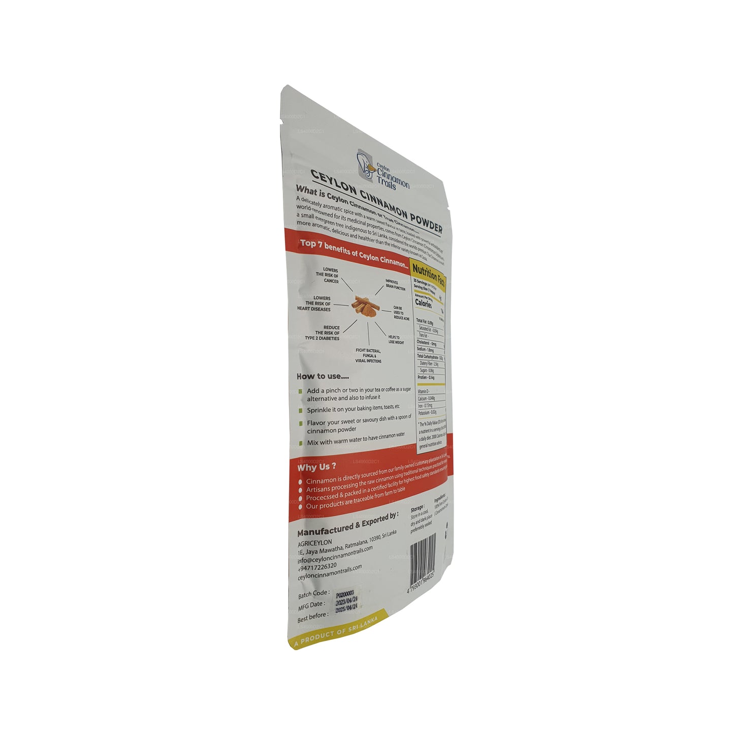 Seylan Tarçın Yolları Tarçın Tozu (100g)