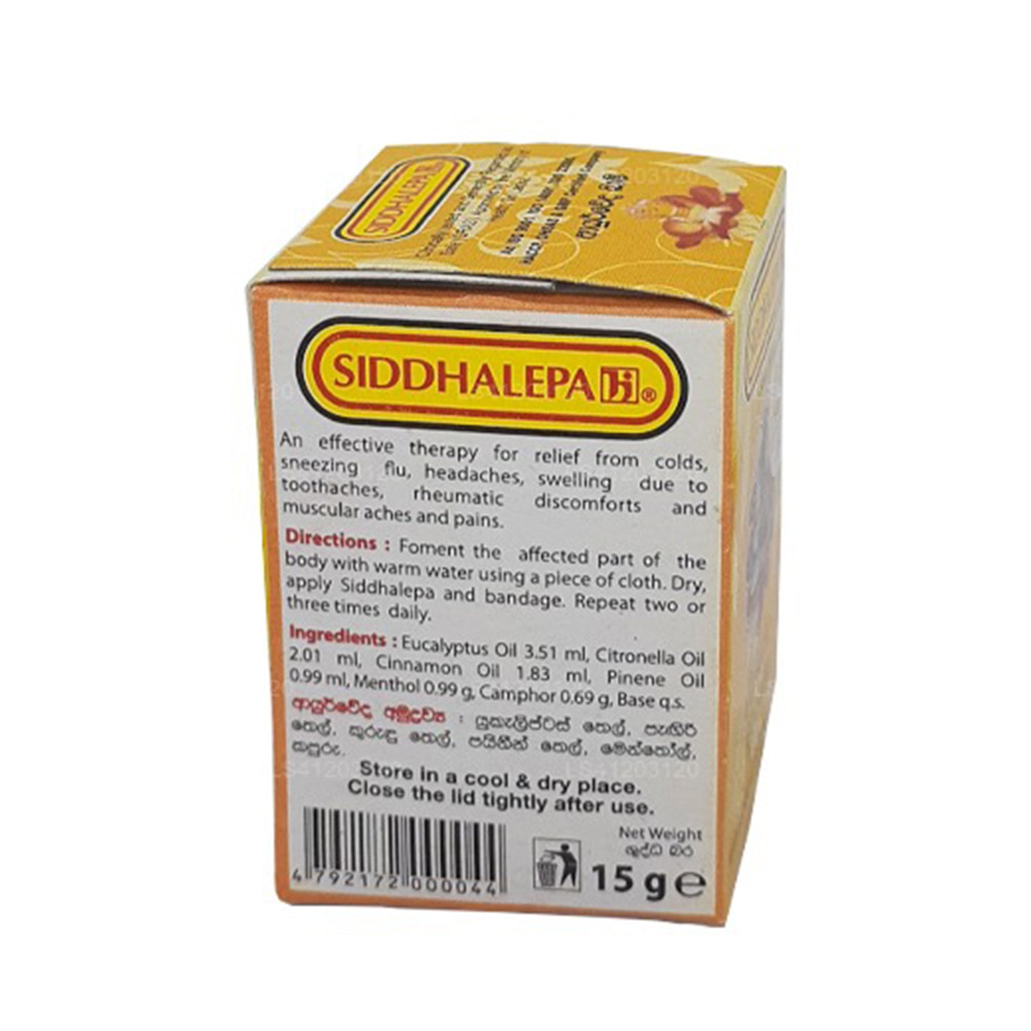 Siddhalepa Ayurveda Bitkisel Balsam