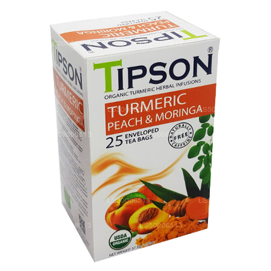 Tipson Çay Organik Zerdeçal Şeftali ve Moringa (37.5g)