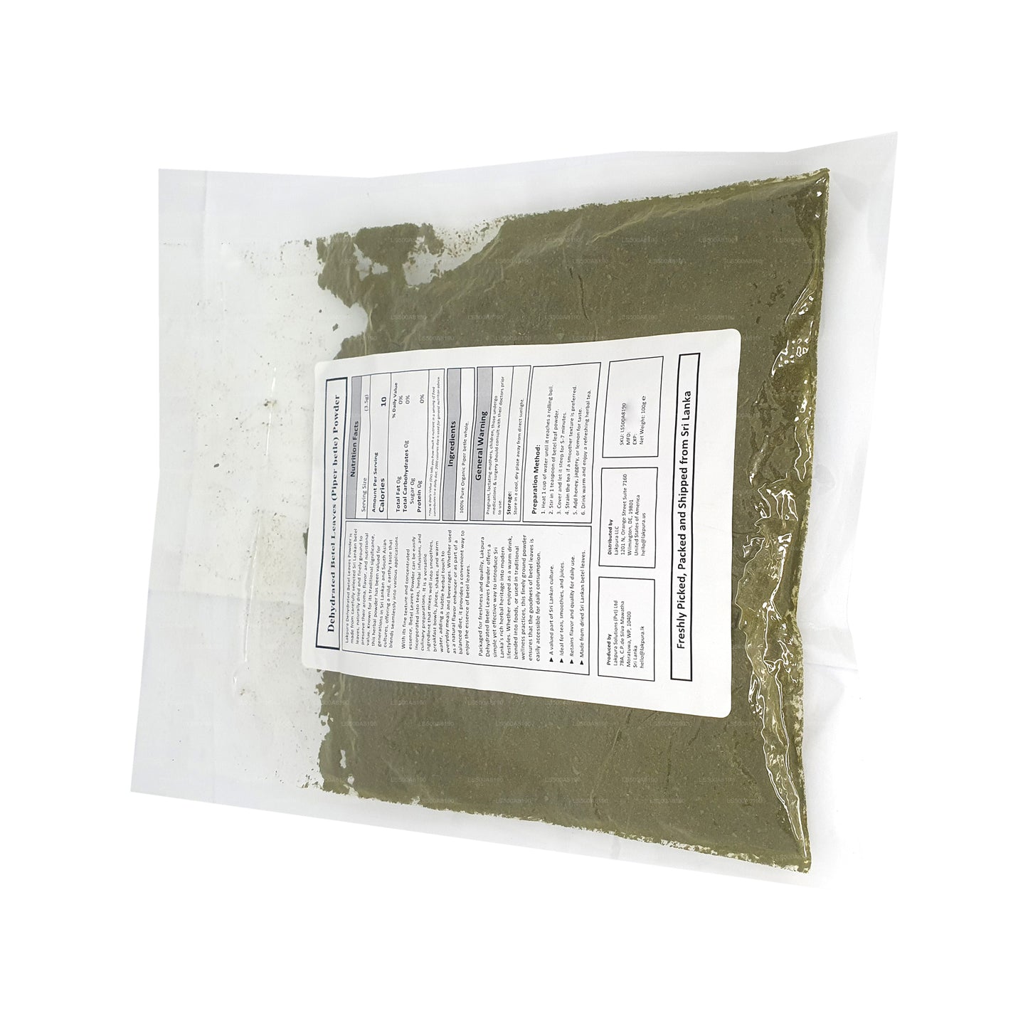 Lakpura Kurutulmuş Tembul Yaprağı Tozu (100g)