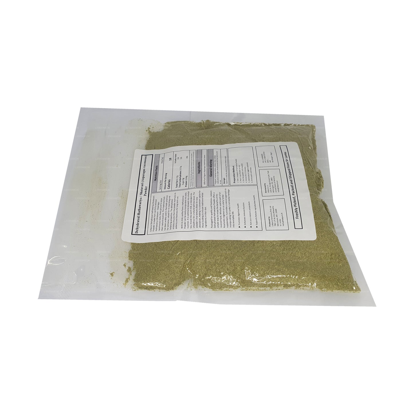Lakpura Kurutulmuş Hathawariya (Shatavari) Tozu (100g)