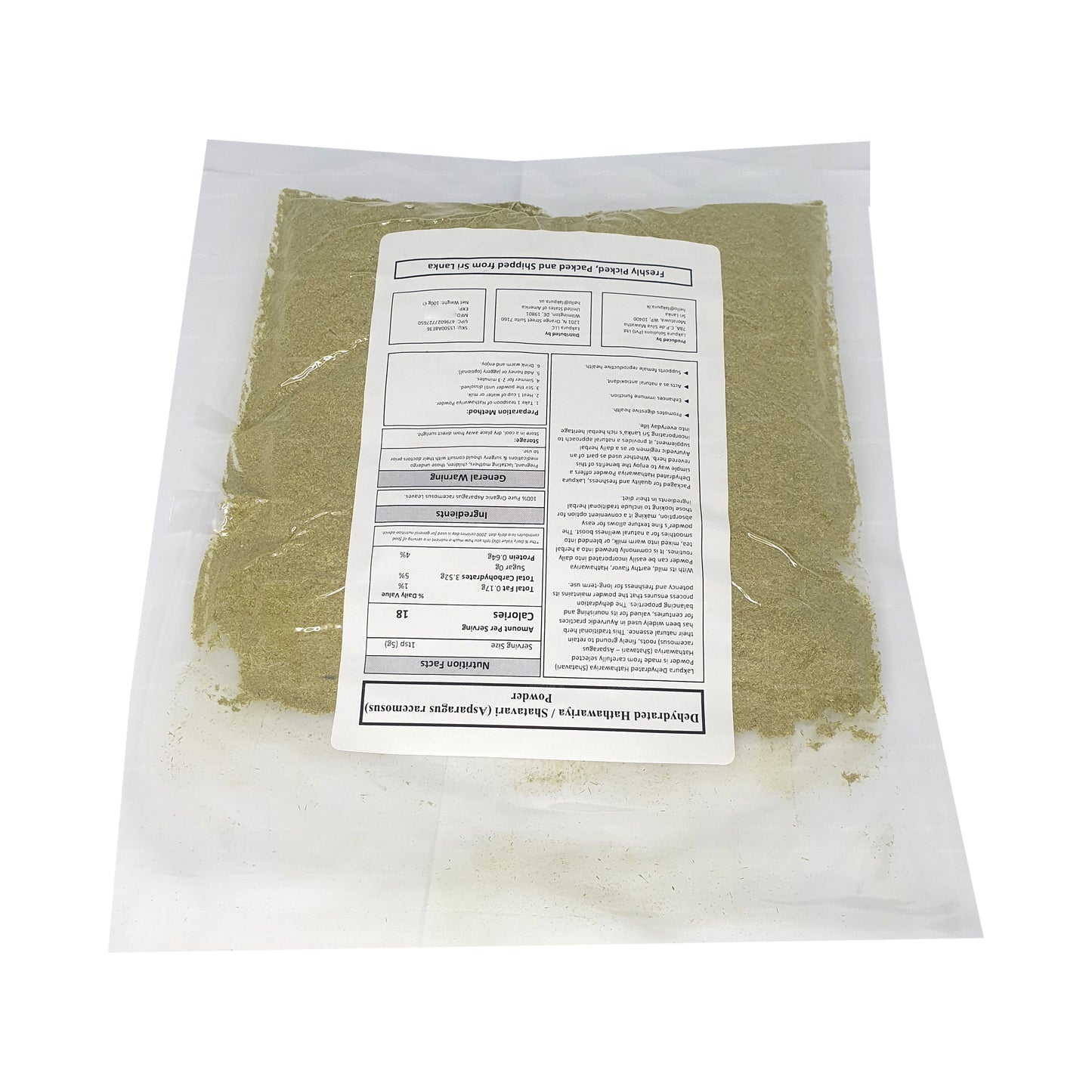 Lakpura Kurutulmuş Hathawariya (Shatavari) Tozu (100g)
