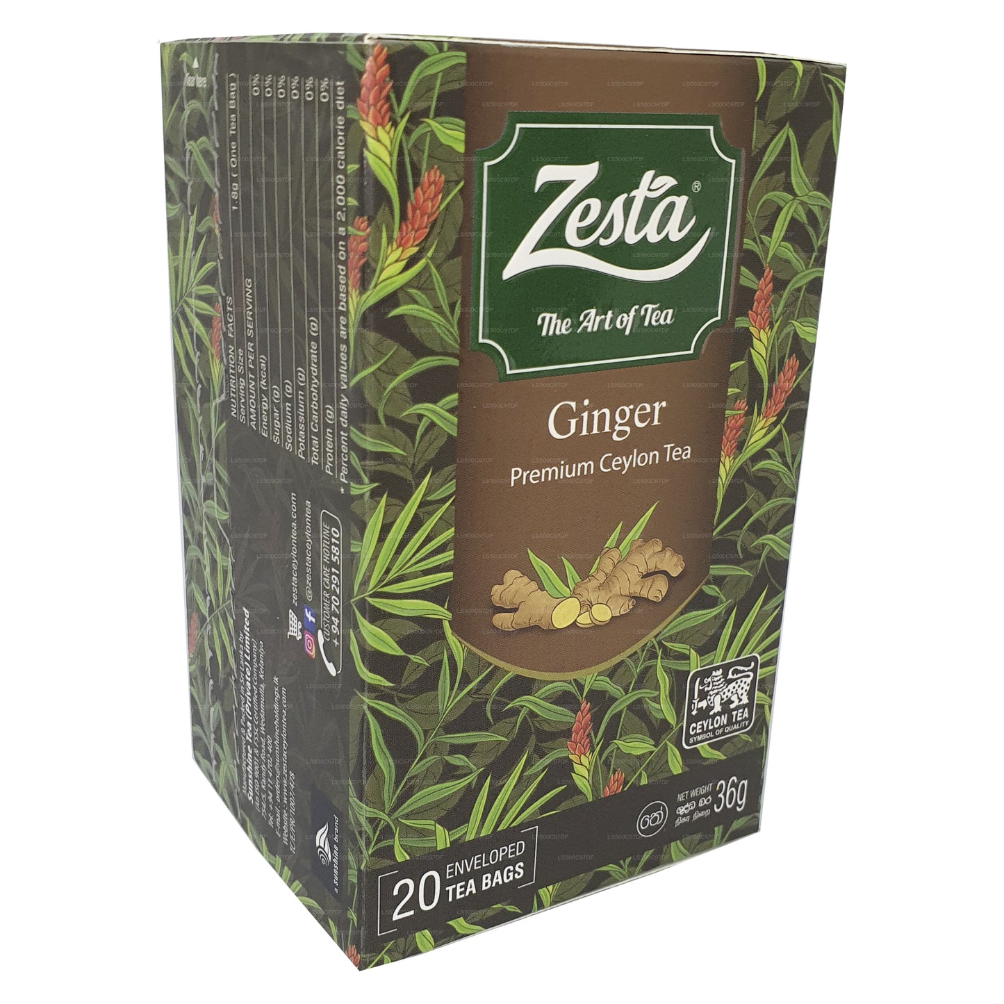 Zesta Zencefil Premium Seylan Çayı (36g) 20 Poşet Çay