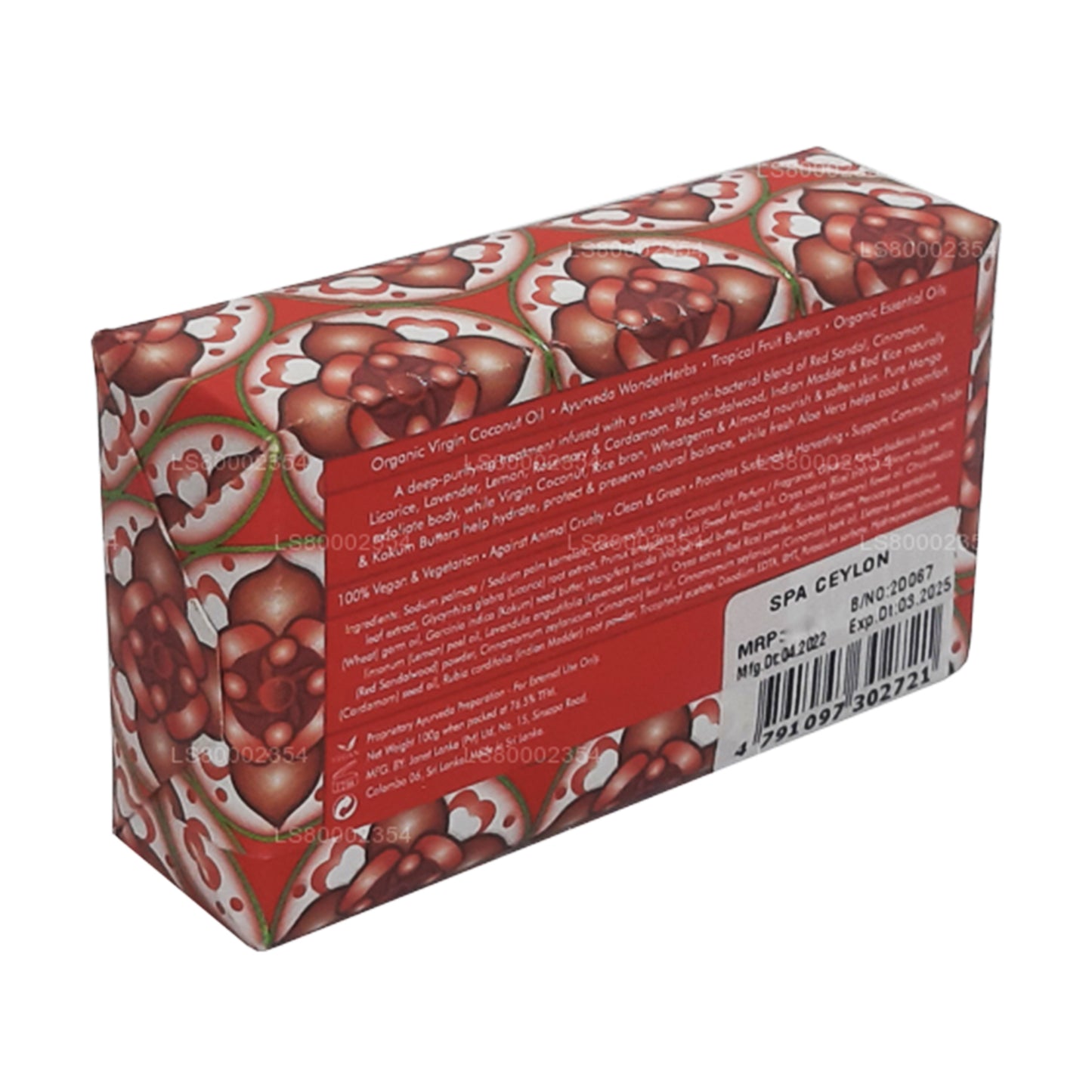 Spa Seylan Kırmızı Sandalet ve Tarçın Antibakteriyel Peeling Sağlık Sabunu (100g)