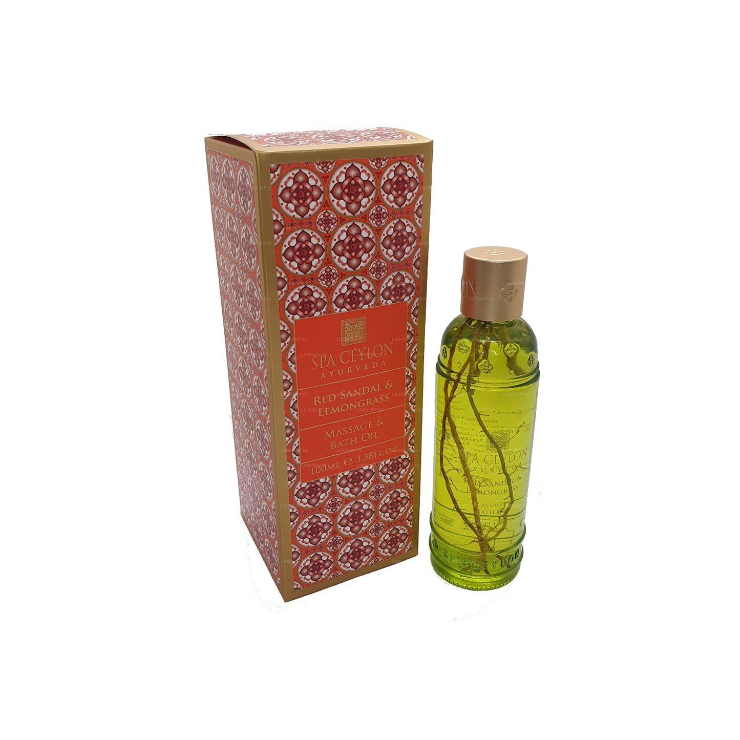 Spa Seylan Kırmızı Sandalet, Limon Otu ve Banyo Yağı (150ml)