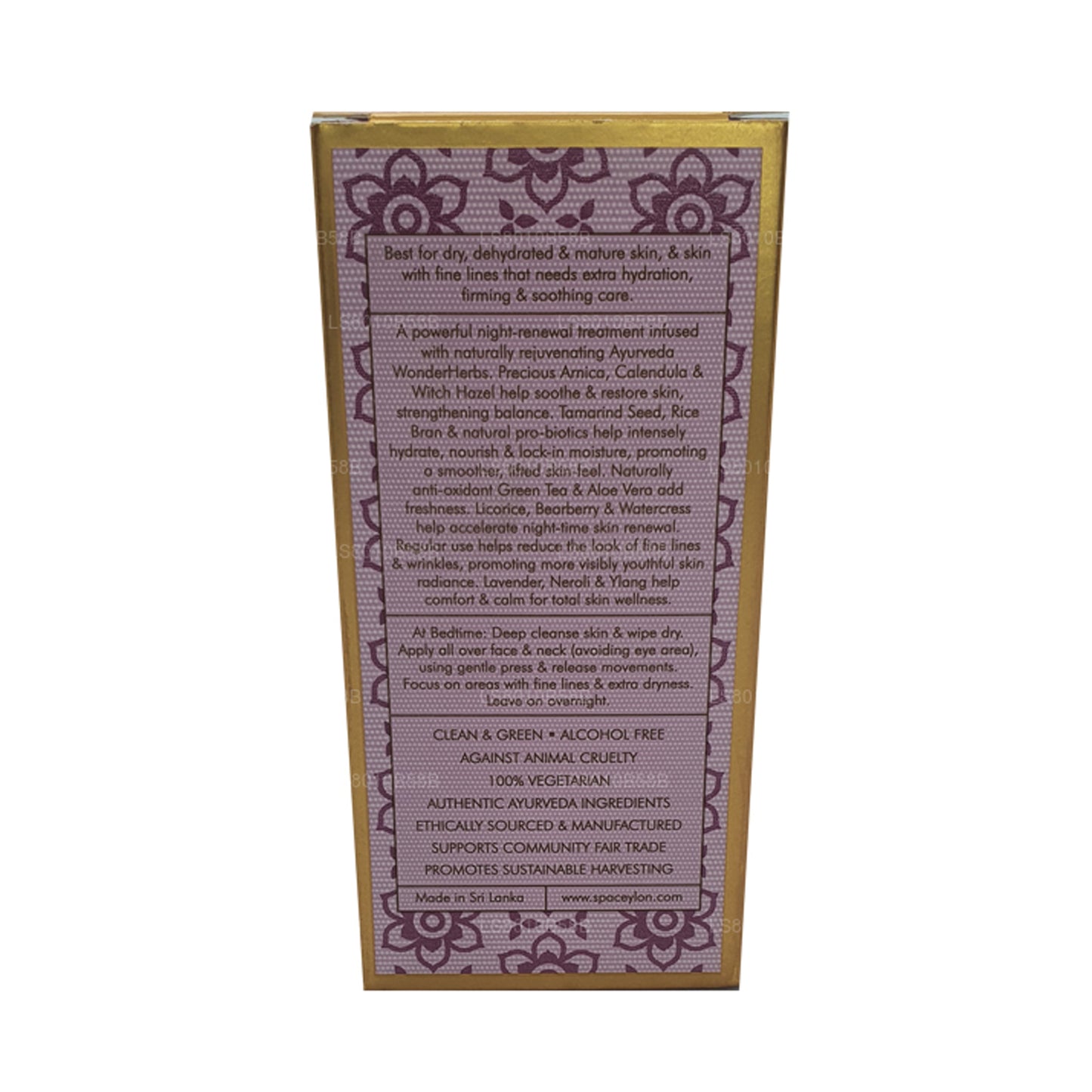 Spa Seylan Cilt Uyku Demirhindi Tohumu Gelişmiş Kaldırma ve Canlandırıcı Gece Yüz Serumu (30ml)
