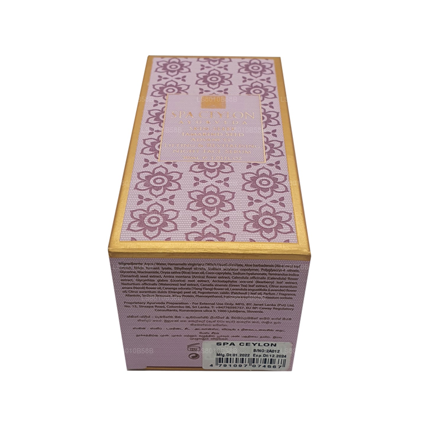 Spa Seylan Cilt Uyku Demirhindi Tohumu Gelişmiş Kaldırma ve Canlandırıcı Gece Yüz Serumu (30ml)