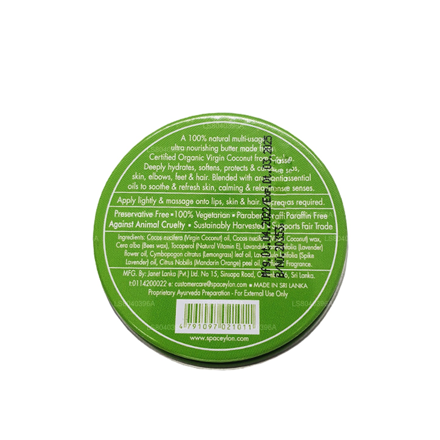 Spa Seylan Limon Mandalina Bakire Hindistan Cevizi Doğal Tereyağı (25g)