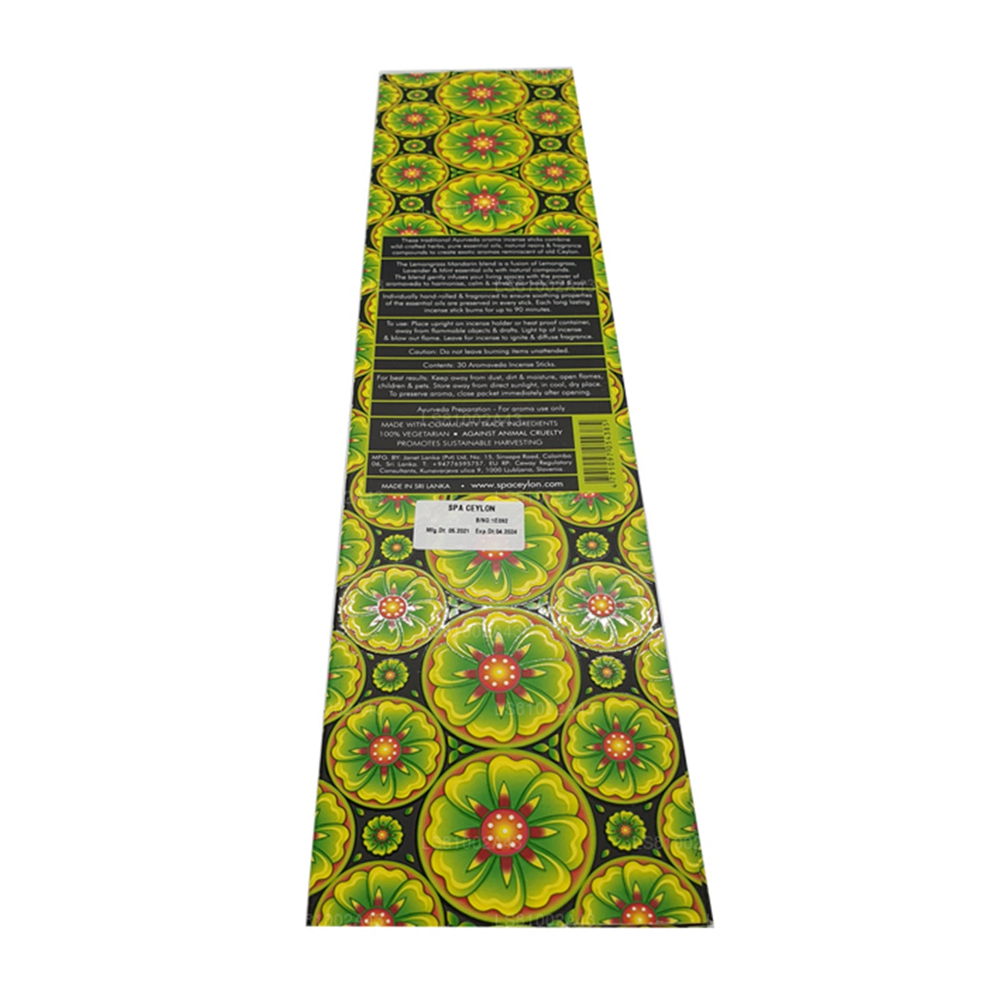 Spa Seylan Limon Otu Mandalina Aromaveda 30 Tütsü Çubukları