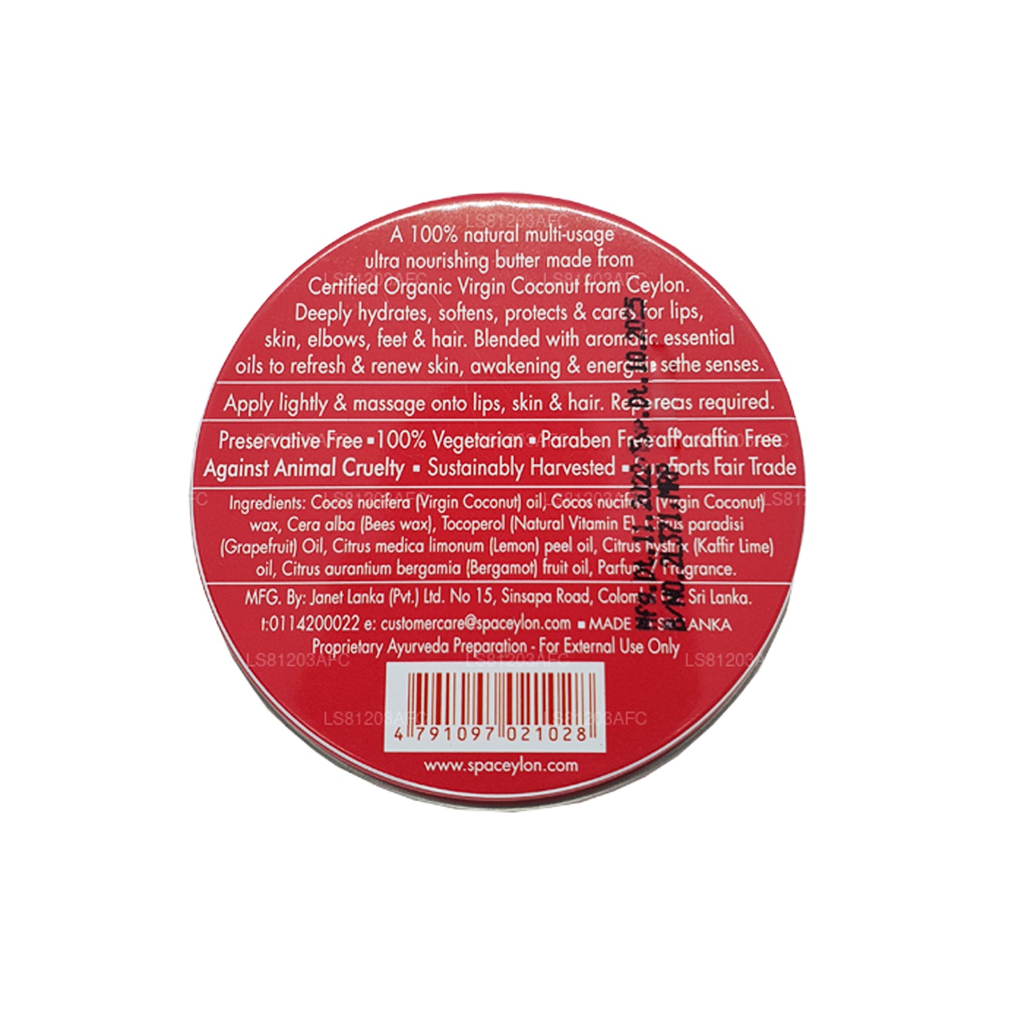Spa Seylan Pembe Greyfurt Bakire Hindistan Cevizi Doğal Tereyağı (25g)