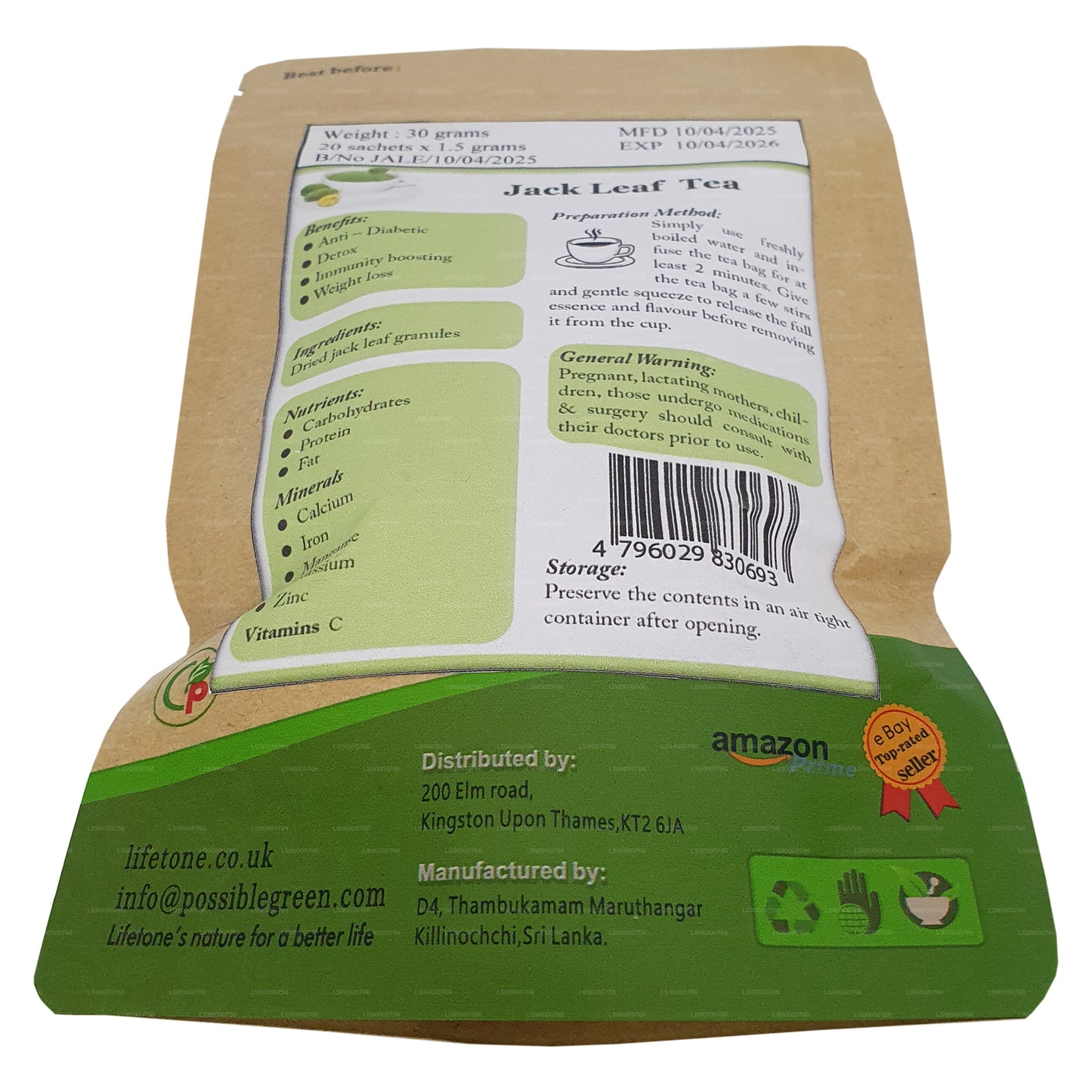 Lifetone Jackfruit Yaprak Çay (40g)