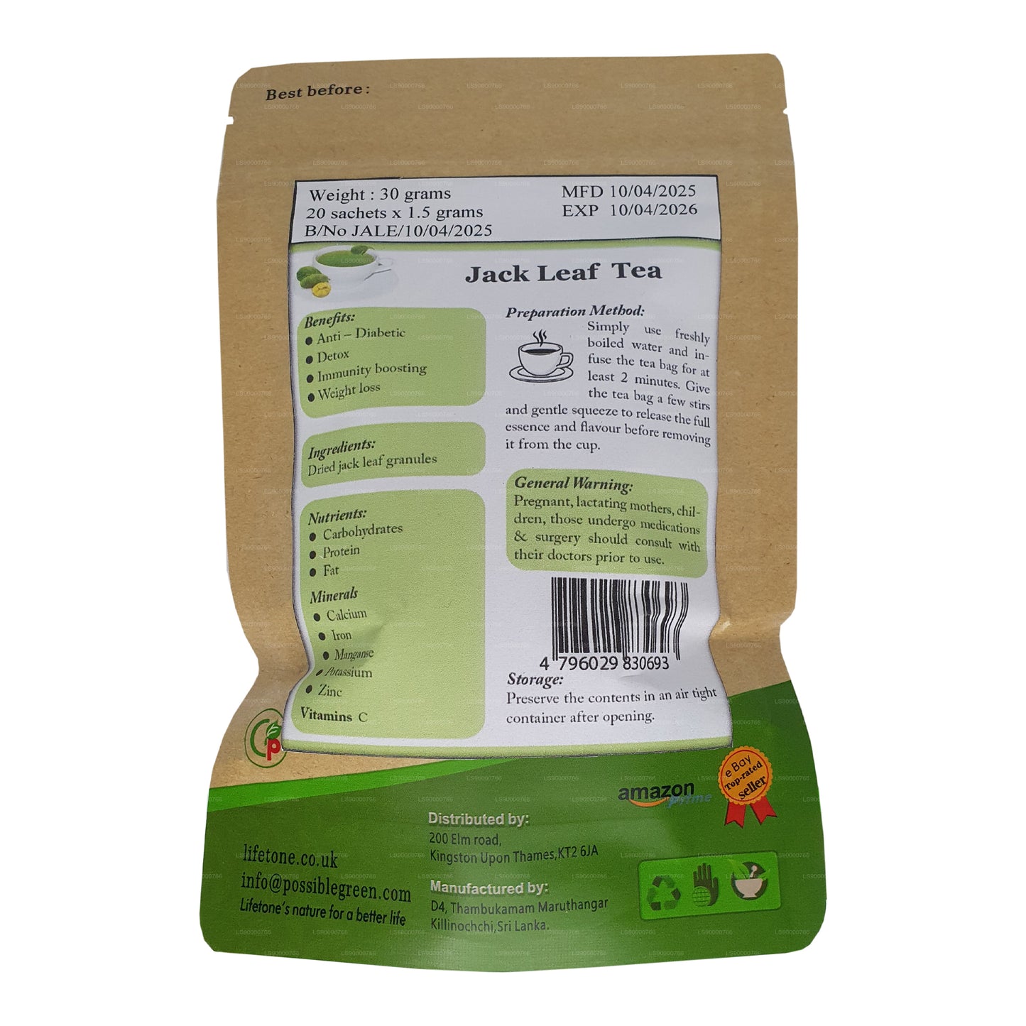 Lifetone Jackfruit Yaprak Çay (40g)