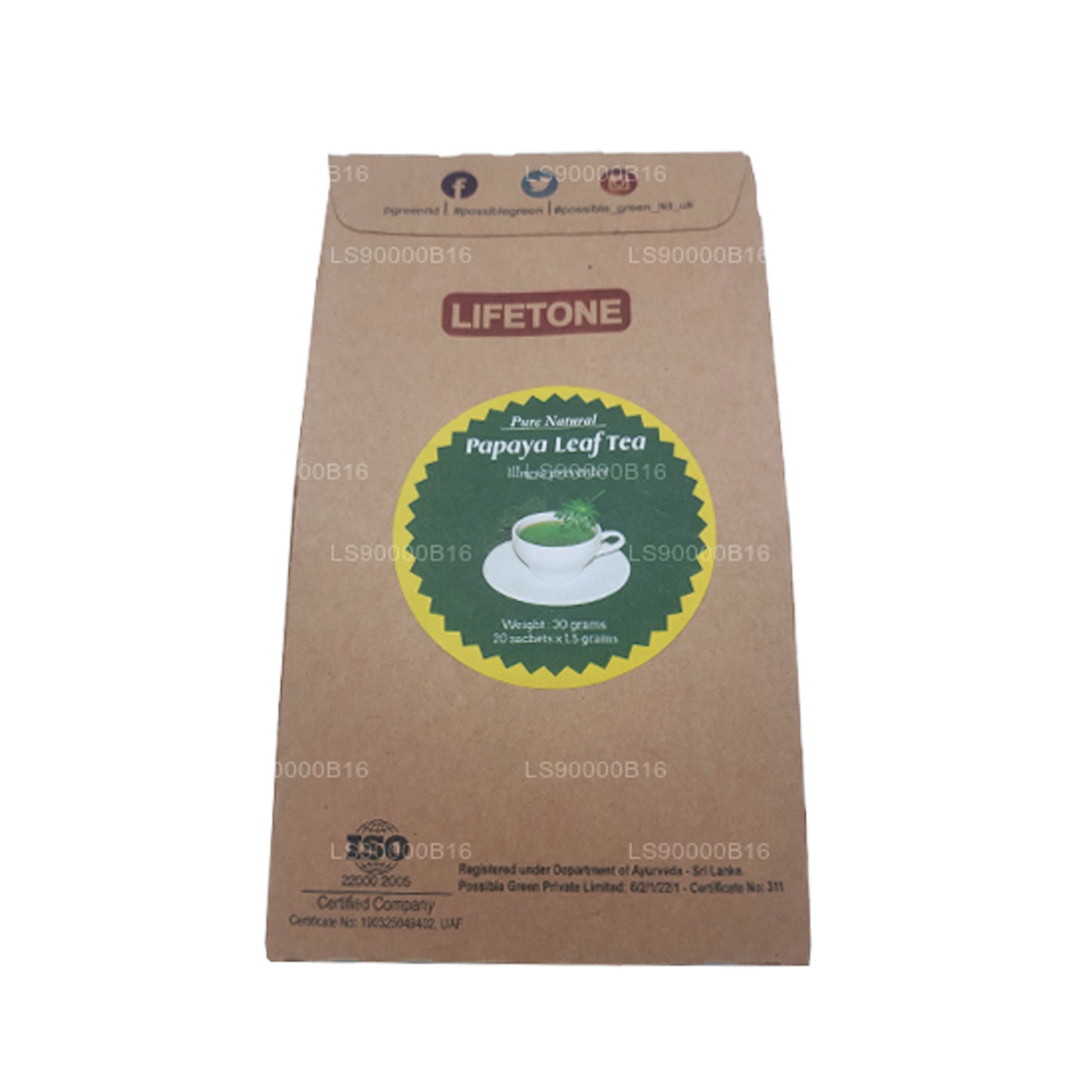 Lifetone Papaya Yaprağı Çay (30g)