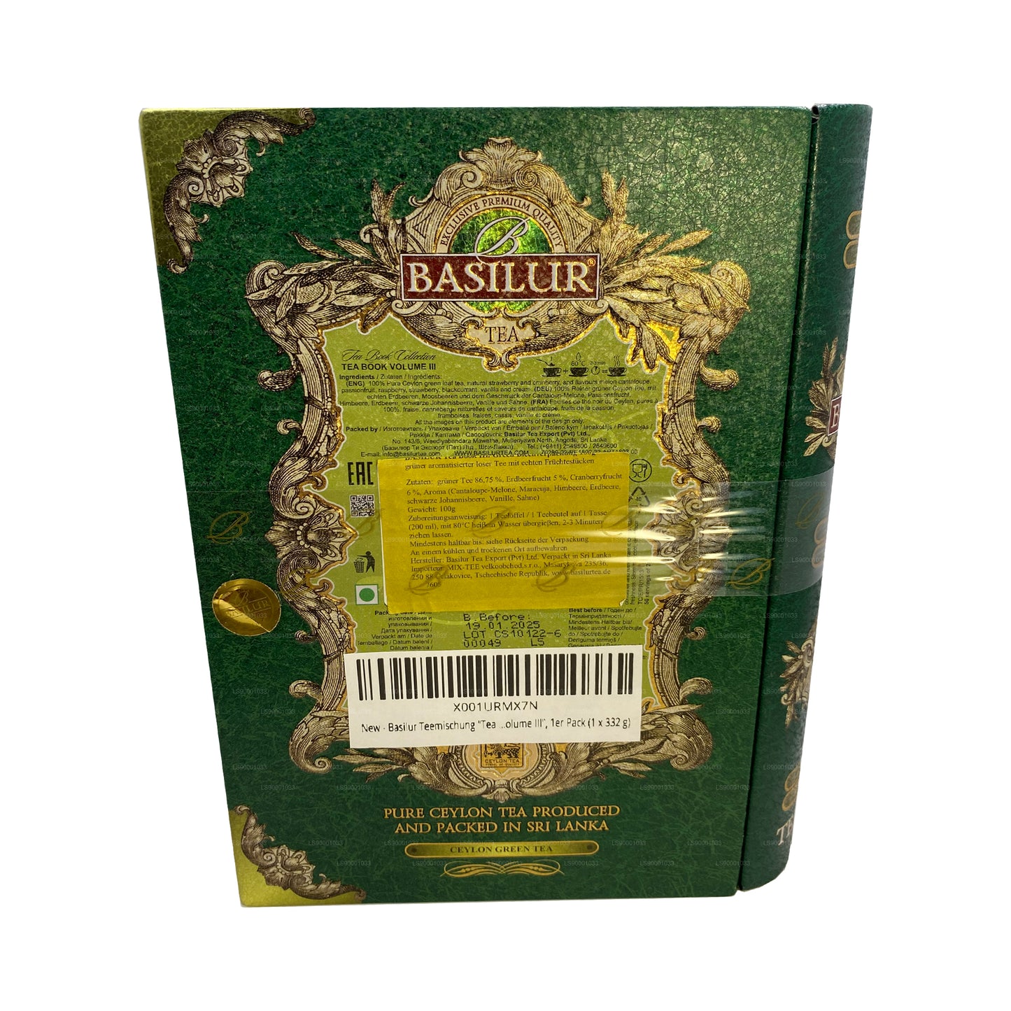 Basilur Çay Kitabı “Çay Kitabı Cilt III - Yeşil” (100g) Caddy