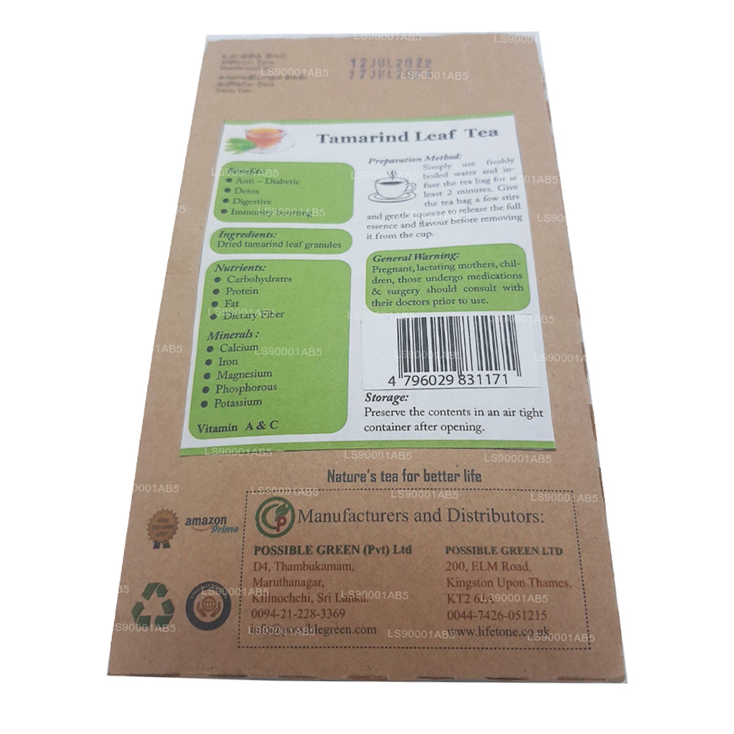 Lifetone Demirhindi Yaprağı Çayı (40g)