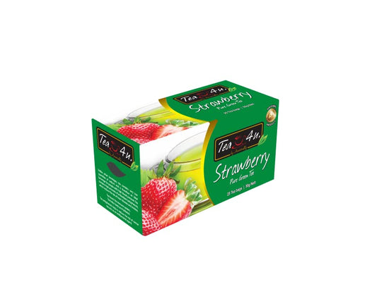 Tea4U Çilek Yeşil Çay (50g) 25 Çay Poşeti