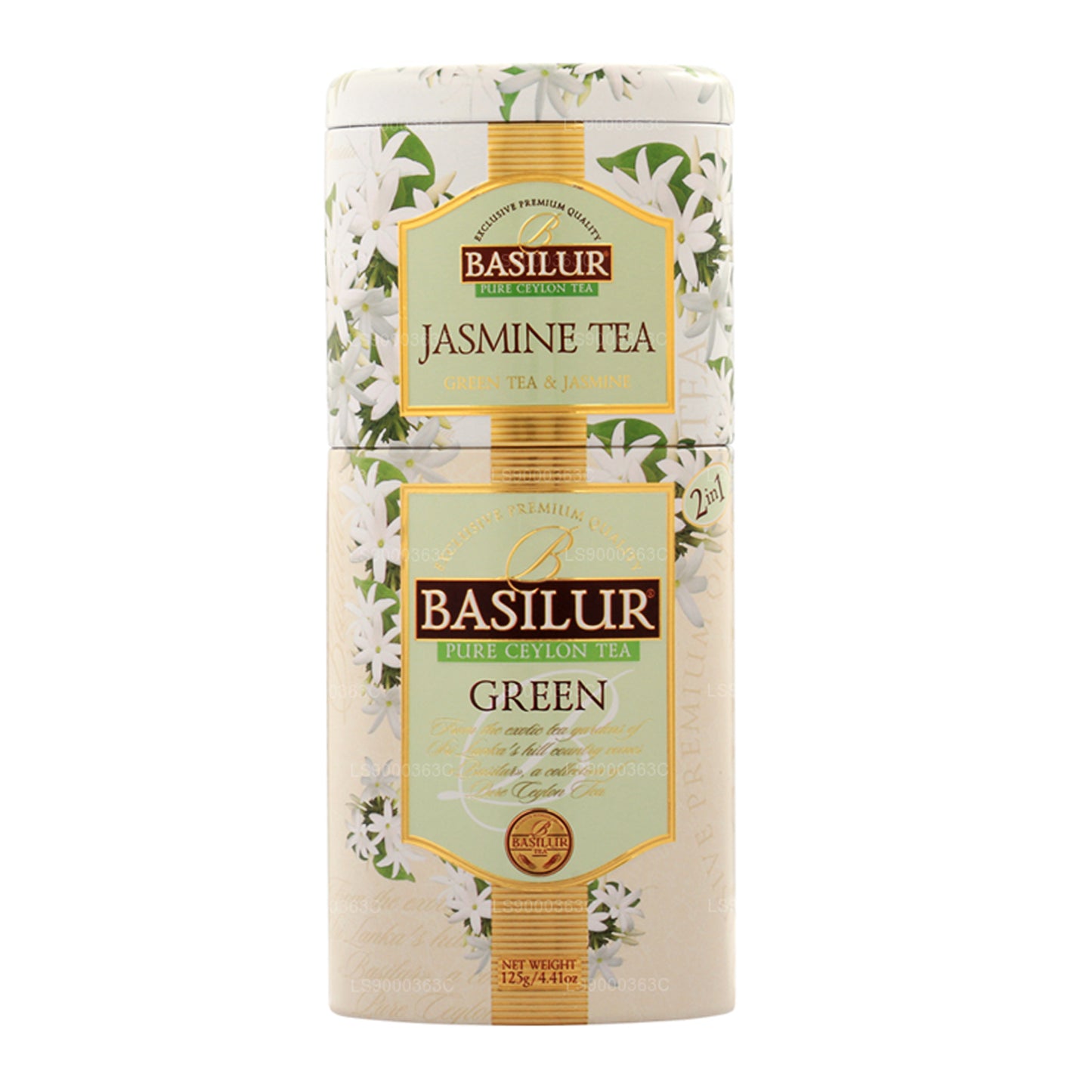 Basilur Meyve ve Çiçekler “Yasemin Çayı/Yeşil” (125g) Caddy