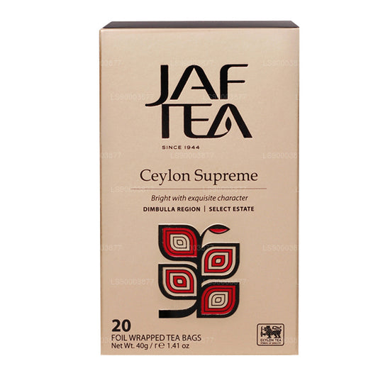 Jaf Çay Klasik Altın Koleksiyonu Seylan Supreme Folyo Zarflı Çay Poşeti (40g)