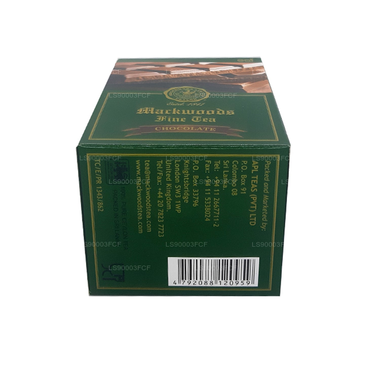 Mackwoods Tek Kişilik Çikolata Aromalı Seylan Siyah Çay (50g) 25 Çay Poşeti