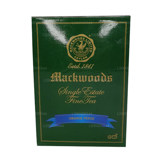 Mackwoods Tek Emlak, Gevşek Yaprak, Portakal Pekoe (Op) Bir Kartonda (100g)