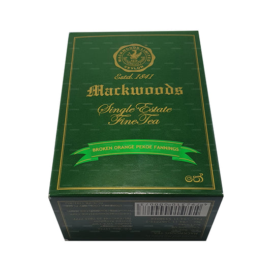 Mackwoods Tek Emlak Kırık Portakal Pekoe Fannings (BOPF) Gevşek Yaprak Seylan Siyah Çay (200g)