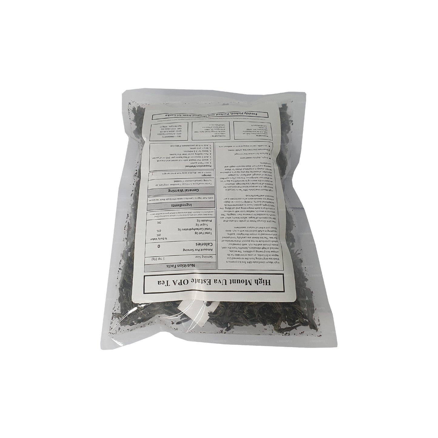 Lakpura® Uva High Mount Uva Estate OPA Tea (100g)