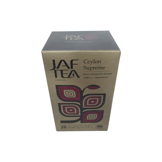 Jaf Çay Klasik Altın Koleksiyonu Seylan Supreme Folyo Zarflı Çay Poşeti (40g)