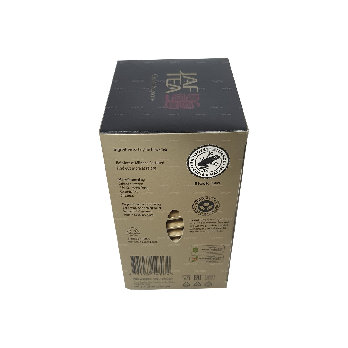 Jaf Çay Klasik Altın Koleksiyonu Seylan Supreme Folyo Zarflı Çay Poşeti (40g)