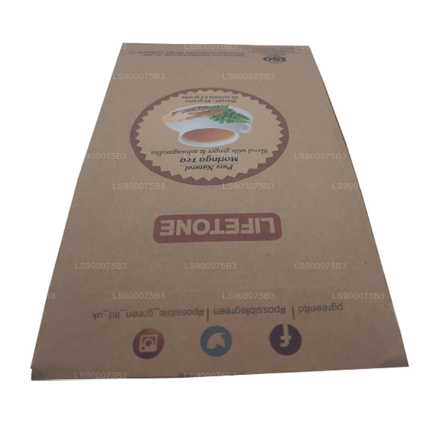Lifetone Moringa Ashwagandha Ginger Tea  (40g)