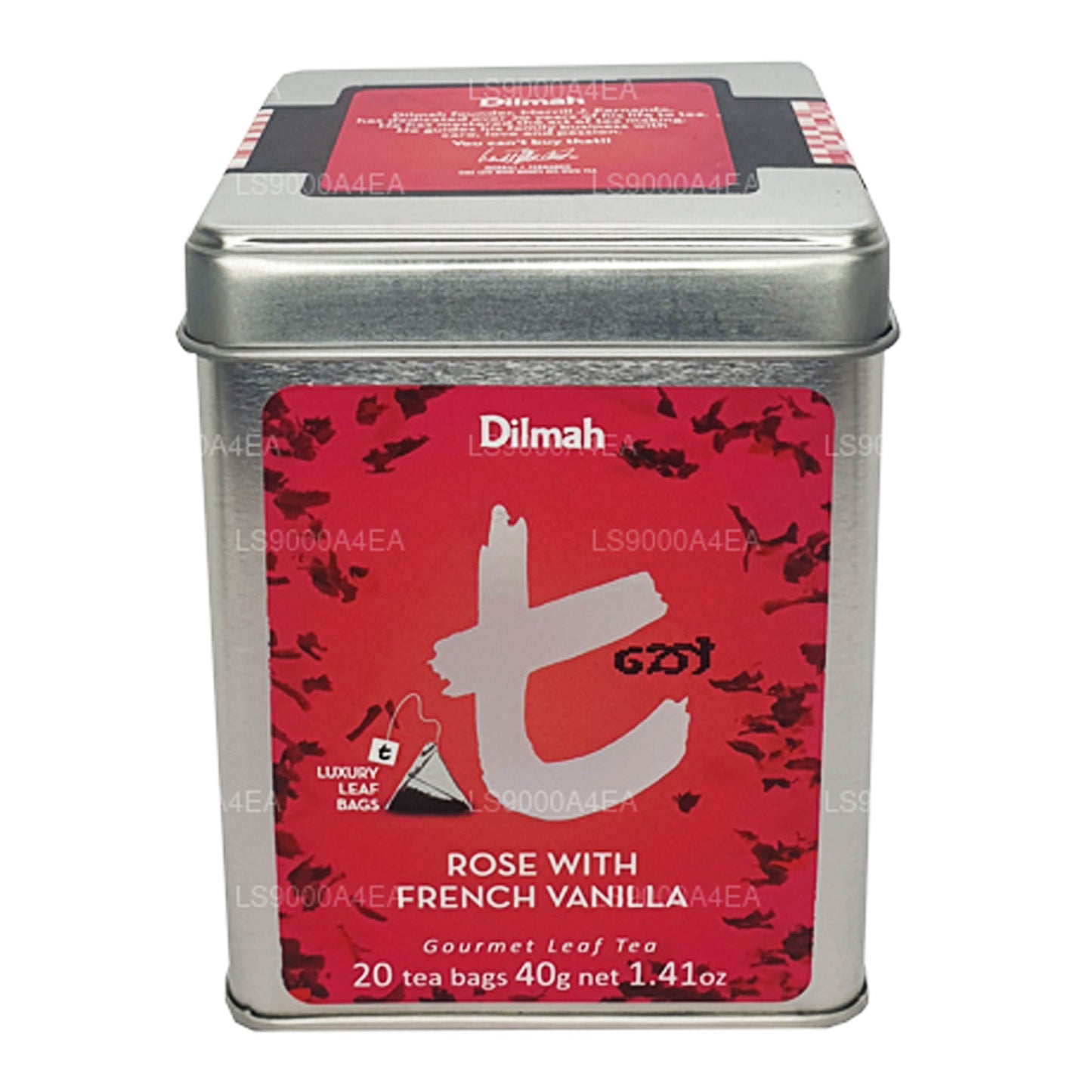 Dilmah T-serisi Fransız Vanilyalı Gül 20 Çay Poşeti Yaprak Çay (40g)