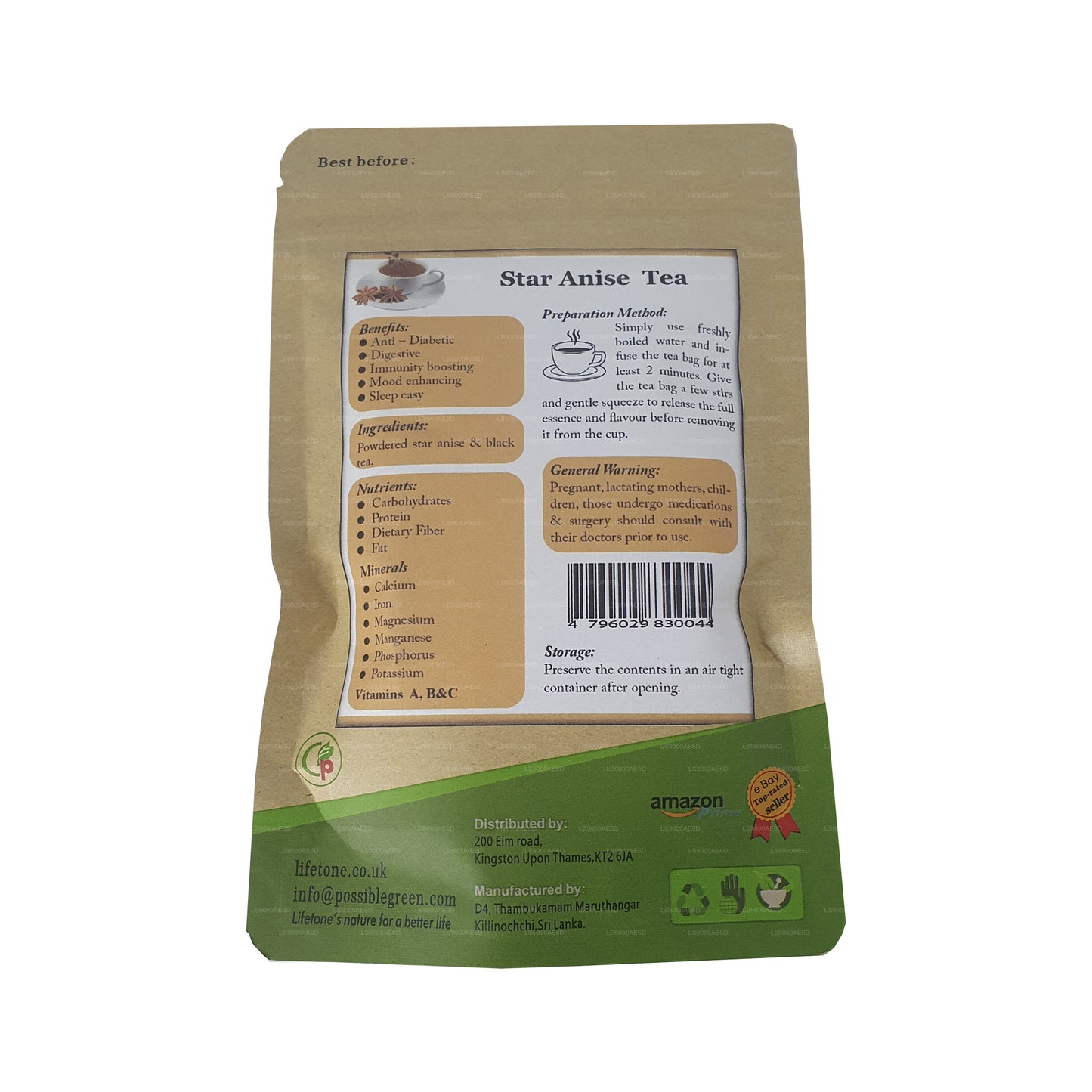 Lifetone Yıldız Anason Çayı (40g)
