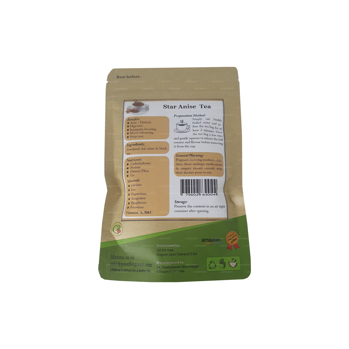 Lifetone Yıldız Anason Çayı (40g)