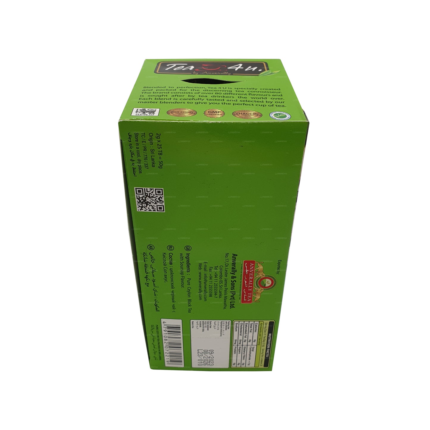 Tea4U Soursop ile Siyah Çay (50g) 25 Çay Poşeti