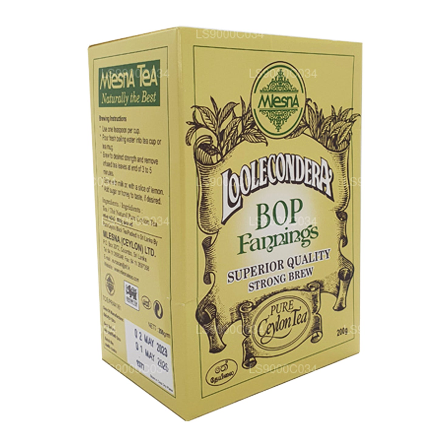 Mlesna Loolecondera BOP Fannings Strong Brew Gevşek Çay (200g)