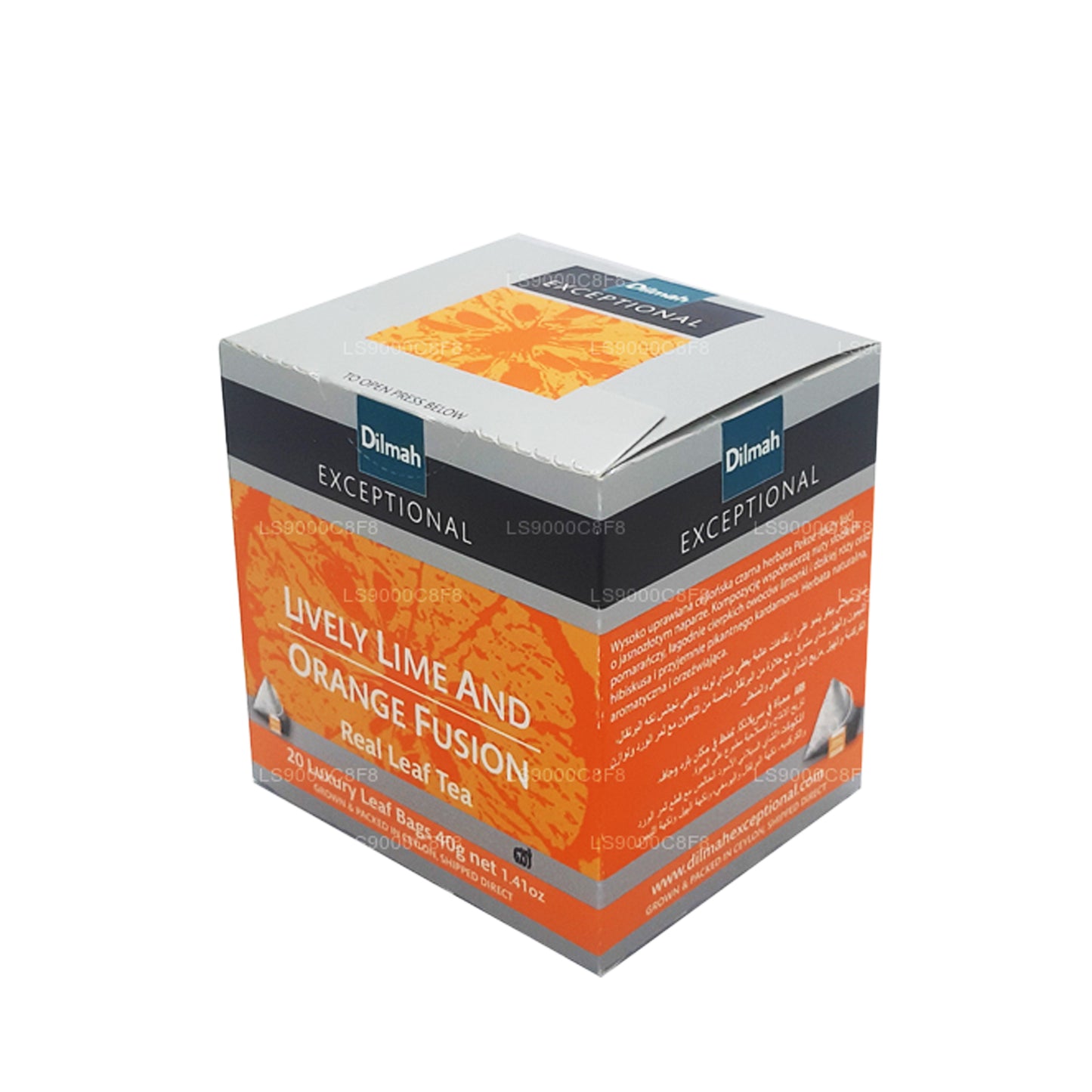 Dilmah Olağanüstü Canlı Kireç ve Portakal Füzyonu Gerçek Yaprak Çay (40g) 20 Çay Poşeti