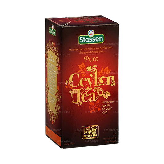 Stassen Saf Seylan Siyah Çay (50g) 25 Çay Poşetleri